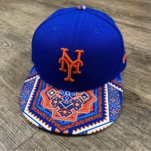 New Era Royal Blue and Orange New York Mets Snapback Hat